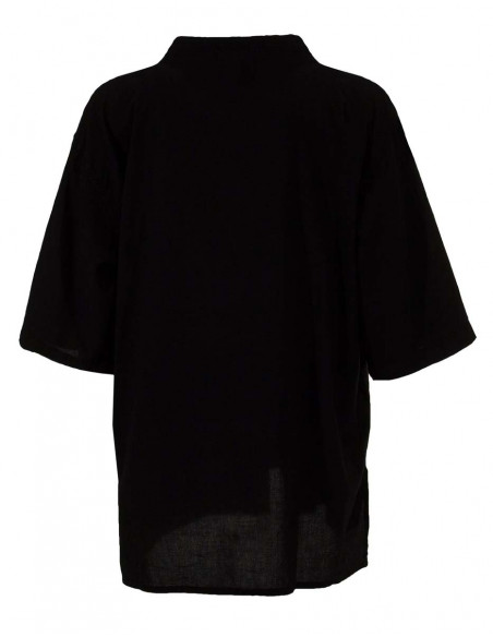 Camisa kurta algodon lisa sw mangas cortas