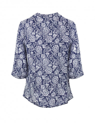 Blusa viscosa mangas 3/4 estampado florecilla