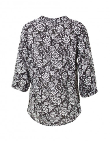 Blusa viscosa mangas 3/4 estampado florecilla