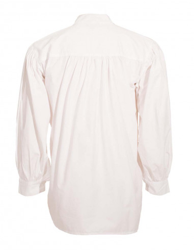 Camisa h algodon popeline Blanco con lazos