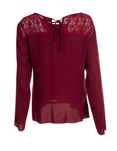 Blusa viscosa bordada mousse crepe