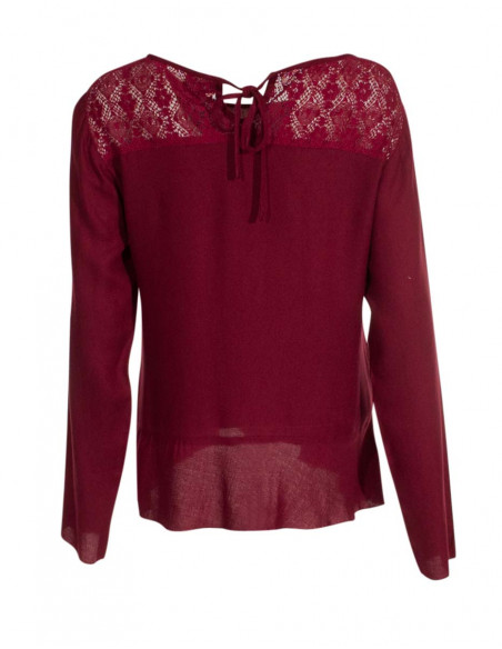 Blusa viscosa bordada mousse crepe