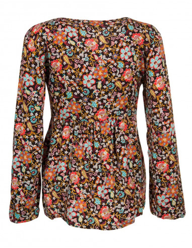 Blusa viscosa twill estampado primavera