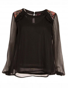 Blusa mousseline poliéster estampado primavera 2