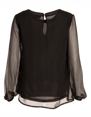 Blusa mousseline poliéster estampado primavera