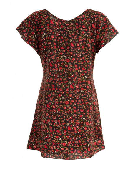 Blusa poliester mangas cortas sari