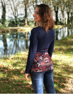 Blusa malla 97% poliéster 3% elastano estampado delhi 2