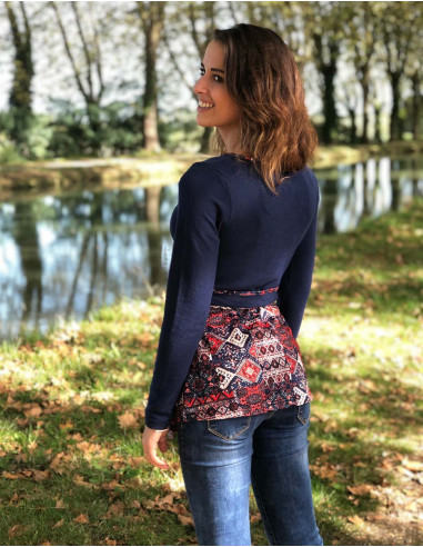 Blusa malla 97% poliéster 3% elastano estampado delhi