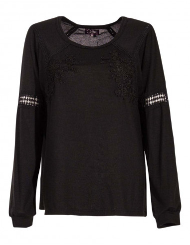 Blusa malla 60% viscosa 35% poliéster 5% elastano