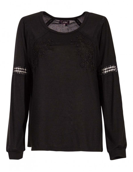 Blusa malla 60% viscosa 35% poliéster 5% elastano