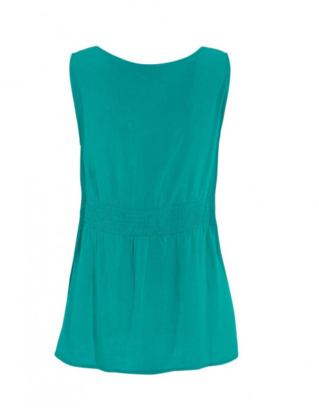 Blusa 88% viscosa 12% lino sin mangas