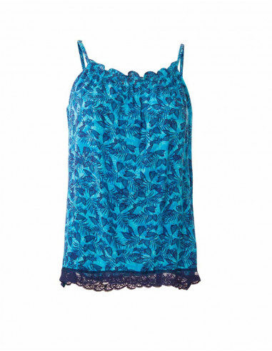 Blusa viscosa tirantes estampado canarios