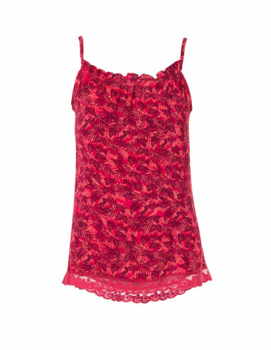 Blusa viscosa tirantes estampado canarios