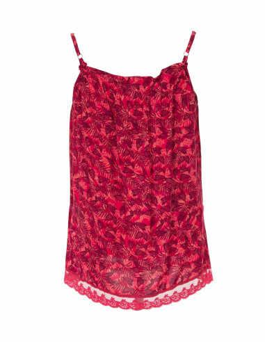 Blusa viscosa tirantes estampado canarios