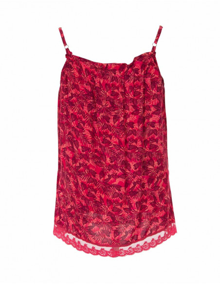 Blusa viscosa tirantes estampado canarios