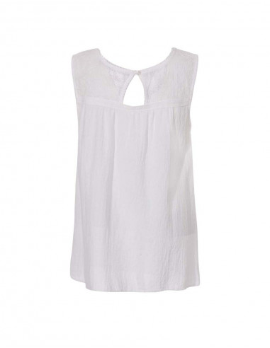 Blusa crepe de algodon sin mangas