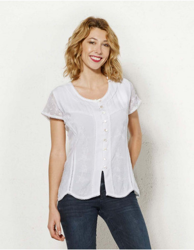 Blusa viscosa sw mangas cortas