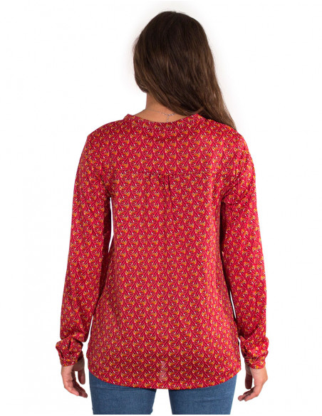 Blusa malla 96% poliester 4% elastano estampado arya