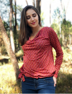 Blusa malla 96% poliester 4% elastano estampado arya