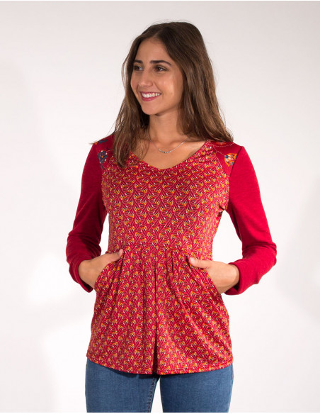 Blusa malla 96% poliester 4% elastano estampado arya