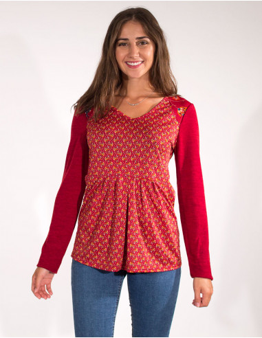 Blusa malla 96% poliester 4% elastano estampado arya