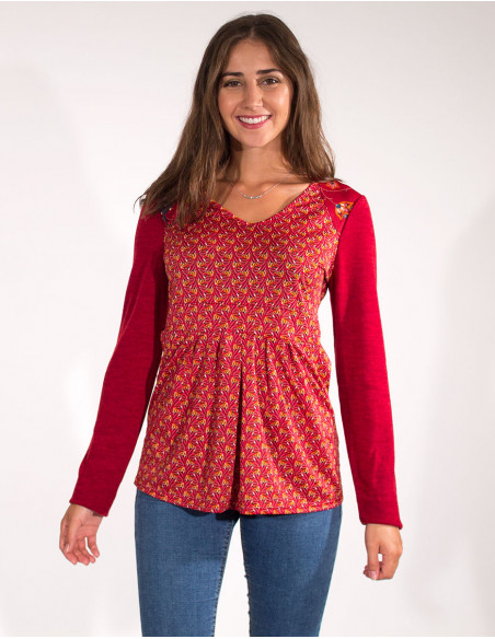 Blusa malla 96% poliester 4% elastano estampado arya