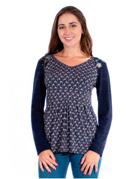 Blusa malla 96% poliester 4% elastano estampado arya