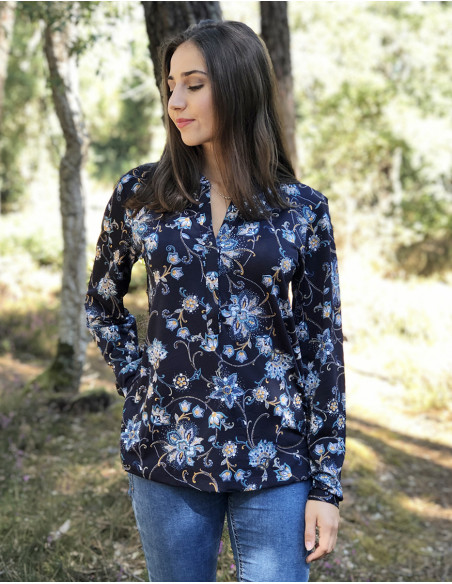Blusa malla 96% poliester 4% elastano estampado arya