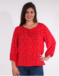 Blusa viscosa mangas 3/4 estampado eclat