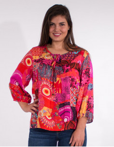 Blusa viscosa estampado patchemy