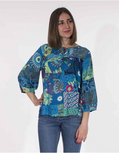 Blusa viscosa estampado patchemy