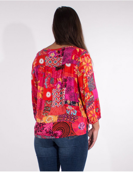 Blusa viscosa estampado patchemy