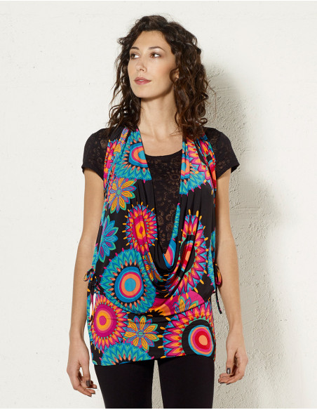 Mono 9 en 1 malla 96% poliester 4% elastano estampado mandala