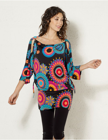 Mono 9 en 1 malla 96% poliester 4% elastano estampado mandala