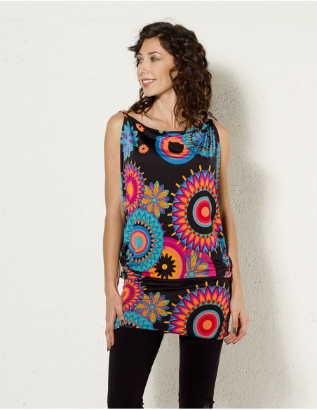 Mono 9 en 1 malla 96% poliester 4% elastano estampado mandala