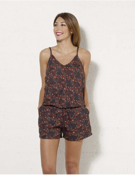 Mono corto poliester tirantes sari