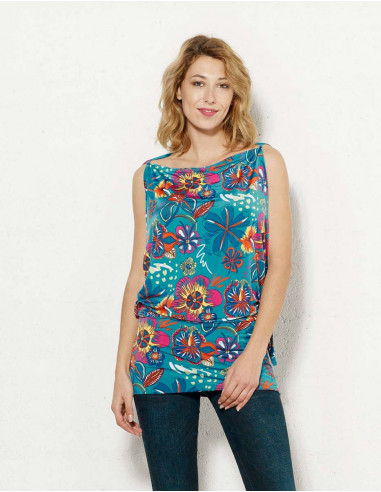 Mono 9 en 1 malla 96% poliester 4% elastano estampado tiare