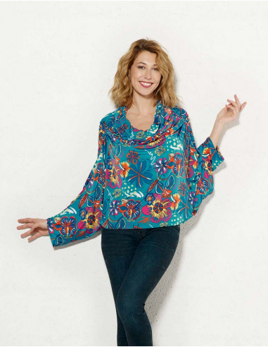 Mono 9 en 1 malla 96% poliester 4% elastano estampado tiare