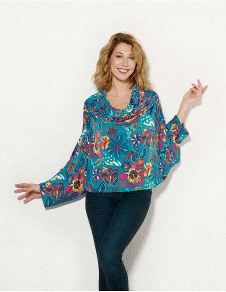 Mono 9 en 1 malla 96% poliester 4% elastano estampado tiare