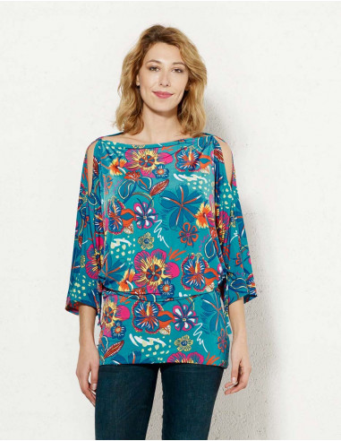 Mono 9 en 1 malla 96% poliester 4% elastano estampado tiare