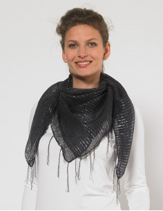 Pack de 10 pañuelos cuadrados lisos con hilo dorado