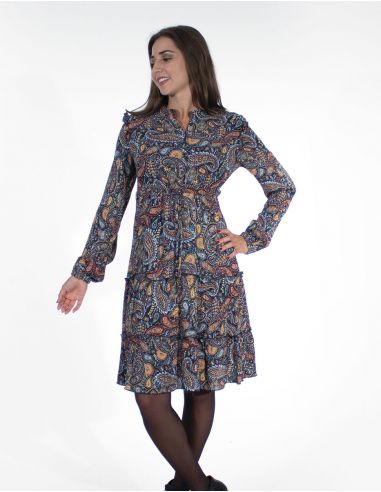 Vestido viscosa estampado gaya 