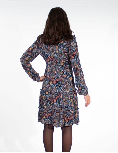 Vestido viscosa estampado gaya 