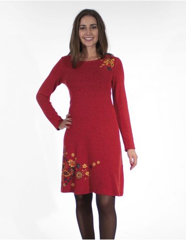 Vestido malla 74% viscosa 21% poliester 5% elastano estampado place 
