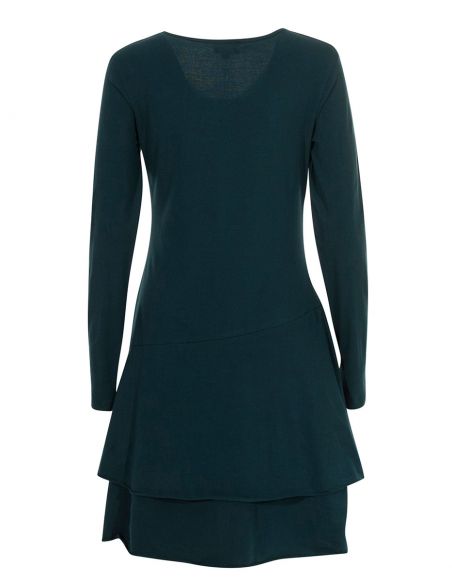 Vestido malla 95% algodon 5% elastano flores