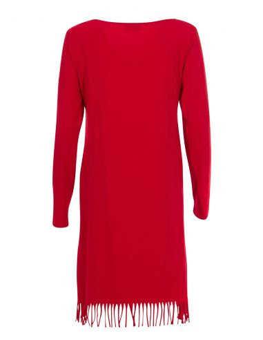 Vestido malla 97% algodon 3% elastano con flecos