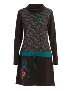 Vestido malla 97% algodón 3% elastano estampado gabon 2