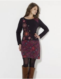 Vestido malla 97% algodón 3% elastano estampado laure 2