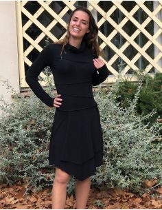 Vestido malla 60% viscosa 35% poliéster 5% elastano 