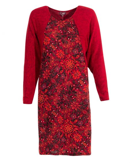 Vestido malla 74% viscosa 21% poliéster 5% elastano patchs estampado laure